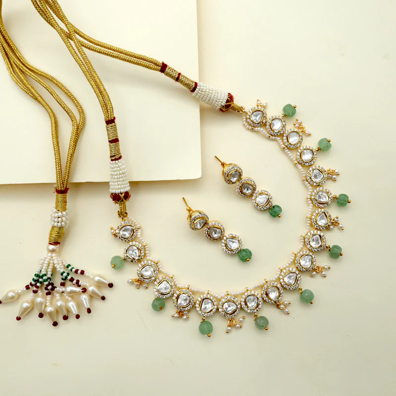 Luxurious AD Moissanite Outline Pumpkin Beads Necklace